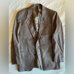 MANI by GIORGIO ARMANI Made in Italy Vintage Textured Stripe Wool Jacket 42 L